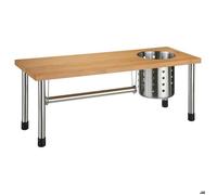 Étagère Multi-usage 3 En 1 Bambou Et Inox Secret De Gourmet