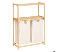 5five - étagère Tidy Box avec 2 Sacs à Linge en Bambou Marron 72x33cm