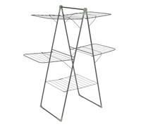 5five - Étendoir à Linge Pliant Pont Mojave 30 Mètres, L 126,5 x H 146 cm en Acier - Séchoir pour Intérieur, Buanderie