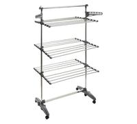 Etendoir à linge pliable - 24 m - Gris