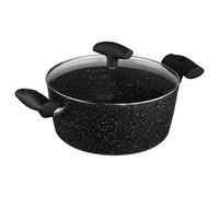FIVE Simply Smart - Faitout en Aluminium & Couvercle "Pierre" 24cm Noir Noir G