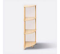 5five Étagère d'angle Kord 4 niveaux effet bois clair L34×l34×H110 cm Beige