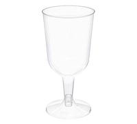 5five - Lot de 12 Verres à Vin et Cocktail - Transparent - 15 6.4 x H. 13 cm - Réutilisable - Pour Fêtes, Événements, Pique-niques