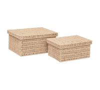 5five - lot de 2 boîtes range-documents kord en papier tressé