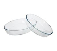 5five - lot de 2 plats ovales en verre