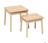 Lot de 2 tables gigognes naturel Abana