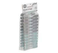 5five Lot de 24 pinces à linge avec revêtement en caoutchouc