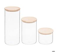 5five - lot de 3 bocaux hermet en verre 0,4l/0,9l/1,5l