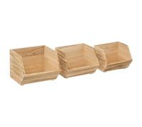 5five - lot de 3 casiers empilables en bois cagette