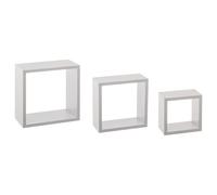 Paris Prix – Étagères murales – Cube – Lot de 3 – Petit modèle – Blanc (15/20/25 cm)