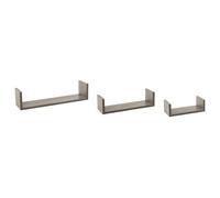 FIVE Simply Smart - Lot de 3 Étagères Murales "Bord" 42cm Chêne Gris Gris, Gris G