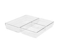 5five Organisateurs de rangement Paul en PET 30 cm Transparent – Lot de 3