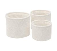 5five Lot de 3 paniers ronds en tissu éponge