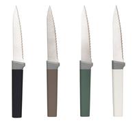 5five Lot de 4 couteaux à steak avec manche antidérapant - Multicolore