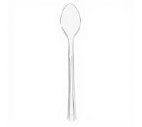 5five Lot de 50 cuillères à apéritif en plastique transparent réutilisables - 9 cm