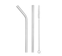 5five - lot de 6 pailles avec goupillon en verre