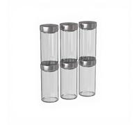 5five Lot de 6 pots à épices en verre - Transparent