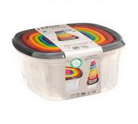 5five Lot de 7 boîtes de conservation carrées en PP - Couleurs variées