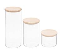 5Five - Lot de Bocal HERMT Beige en Verre Borosilicate - Accessoire de Table et Cuisine, Utilisation Quotidienne