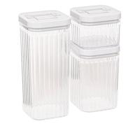 5Five - Lot de Boîte STREAKS Transparent - Conservation, Rangement Alimentaire, Accessoire Cuisine