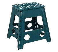 5five - Marchepied Pliable Plastique Bleu 1 Marche 39cm Verrouillage de Sécurité Rangement Facile Revêtement Anti-dérapant Charge Max 110kg