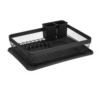 5five Mayaj étagère à vaisselle en métal avec plateau, noir, fer et PP, L 43 x l 31,3 x H 12,8 cm