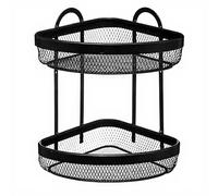 5five Mayaj Étagère d'angle à 2 niveaux en métal - Noir