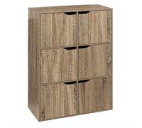 5Five Meuble à 6 compartiments aspect chêne