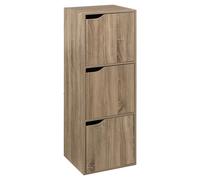 5Five Meuble de Rangement 3 Niveaux (3 Compartiments) avec Portes