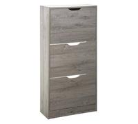5 five simply smart Meuble Range-Chaussures 3 tiroirs Effet chêne Gris