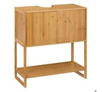 5five - meuble vasque 2 portes ""lab'n modul"" bambou