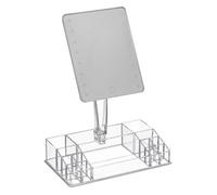 Miroir LED - Organisateur - L28,6 cm x l 16,4 cm x H 38 cm - Sélena - Noir