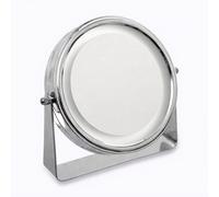 5five Miroir pivotant sur pied argenté avec LED, diamètre 19 cm