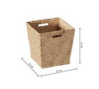 5Five Mix'n Modul Boîte de rangement effet jonc - 31 x 31 cm