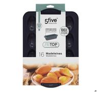 moule à pâtisserie plaque 16 madeleines silicone - jja 135282 Noir G