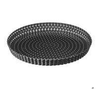 plat à tarte métal 28cm fond amovible - jja 146644 Gris G