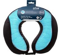5five Oreiller cervical en mousse à mémoire de forme, Bleu, Polyuréthane et polypropylène, L 30 x l 28 cm