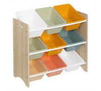 5Five Organisateur de Jouets pour Enfants - Étagère et Boîtes de Rangement en Plastique avec 9 Bacs