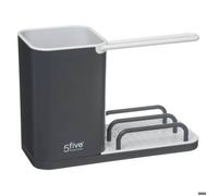 5five - organiseur d évier 4en1 ""néo"" gris anthracite