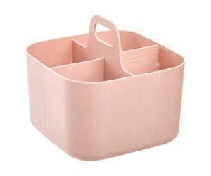 5five - organiseur poly 16,5x16,5x15cm rose compartiments amovibles