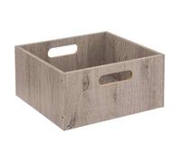 Five - Boîte de Rangement 31 x 31 x 15 cm Bois Couleur Gris