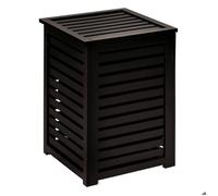 Panier à linge 65l "sicela" en bambou noir - 5 five simply smart