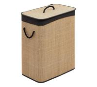 5five Panier à linge Tony 60 L en bambou tige bleue marron