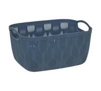 5Five - Panier de Rangement LEAF Rose Plastique - 37,7x28,5x20cm - Organisateur, Corbeille, Accessoire Pratique pour Salle de Bain ou Buanderie