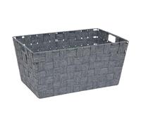 5Five - Panier de Rangement LISE Gris en Polyester et Acier - 12l - 38x26x18cm - Organisateur, Boîte de Rangement Polyvalente, Accessoire Pratique