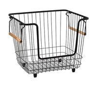 5 five simply smart Panier empilable en métal « blackwood » grand format