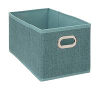 5five - panier tissu 15x31cm ""mix n' modul"" bleu pétrole chiné