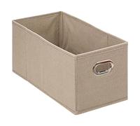 Five - Boîte de Rangement Tissu Beige Lin 15 x 31 x 15 cm