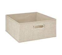 5five - panier tissu 31x15cm ""mix n' modul"" beige chiné