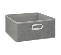 5five - panier tissu 31x15cm ""mix n' modul"" gris clair chiné